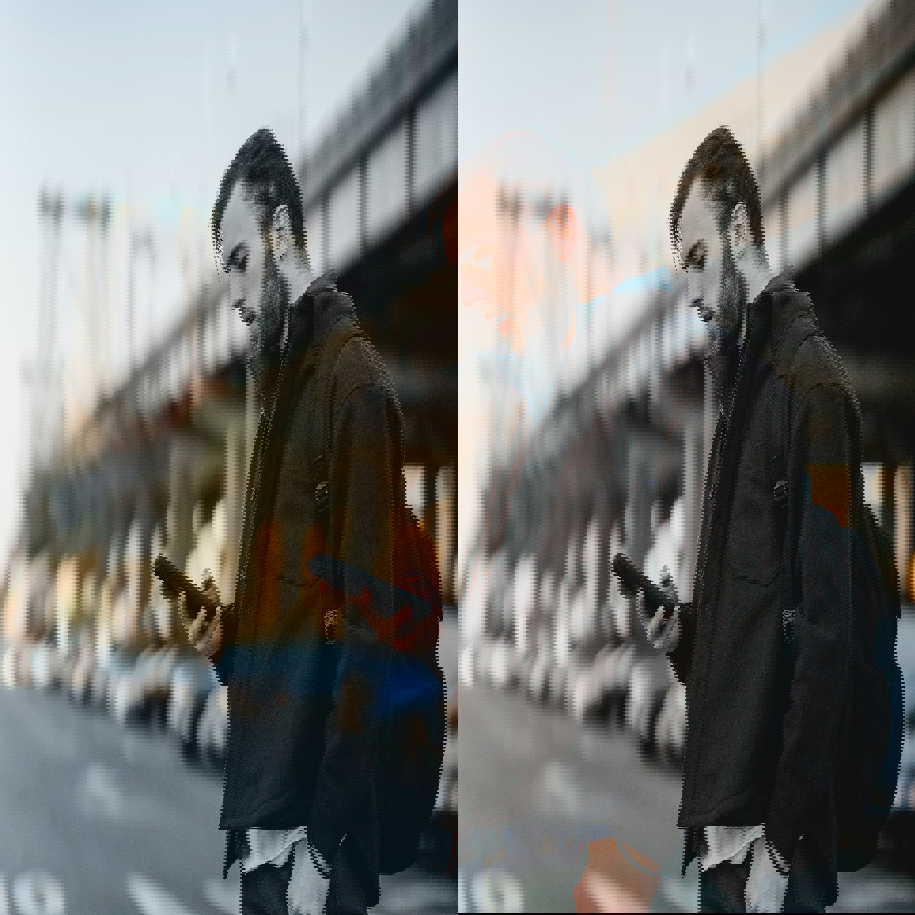 Young man on his phone